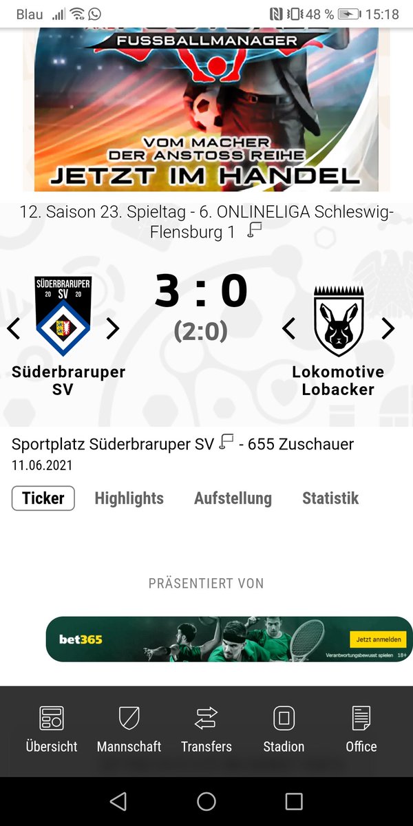 Wir haben glücklich nach unserem 7:0 Erfolg das Spiel gegen Seppls mit 1:0 gewonnen, das Hinspiel konnten wir mit 5:0 für uns entscheiden. Heute haben wir noch einen drauf legen können und haben 3:0 gewonnen. So darf es gerne weitergehen