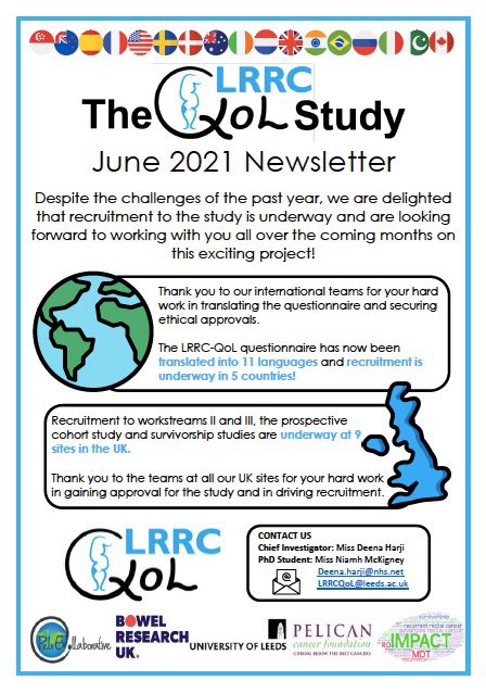 Incredibly grateful to all of our collaborators around the 🌎 for driving recruitment to the #LRRCQoL study, enabling international disease-specific reporting of #QoL in patients with #LRRC