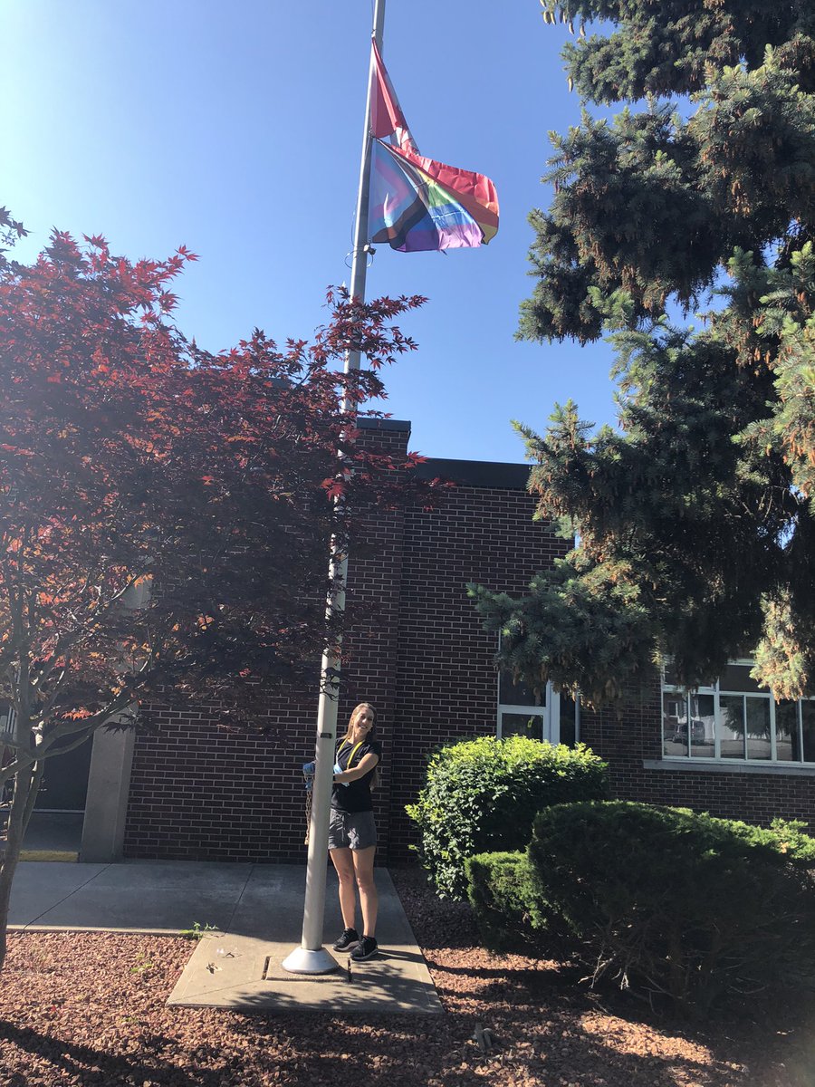June has been a month of many social injustices. Proud to raise our Progress Flag to signify our safe space and inclusivity <a href="/PEPanthers/">Princess Elizabeth</a> <a href="/gecdsbpro/">GECDSB PR</a> <a href="/WEPridefest/">Windsor-Essex Pride Fest</a>