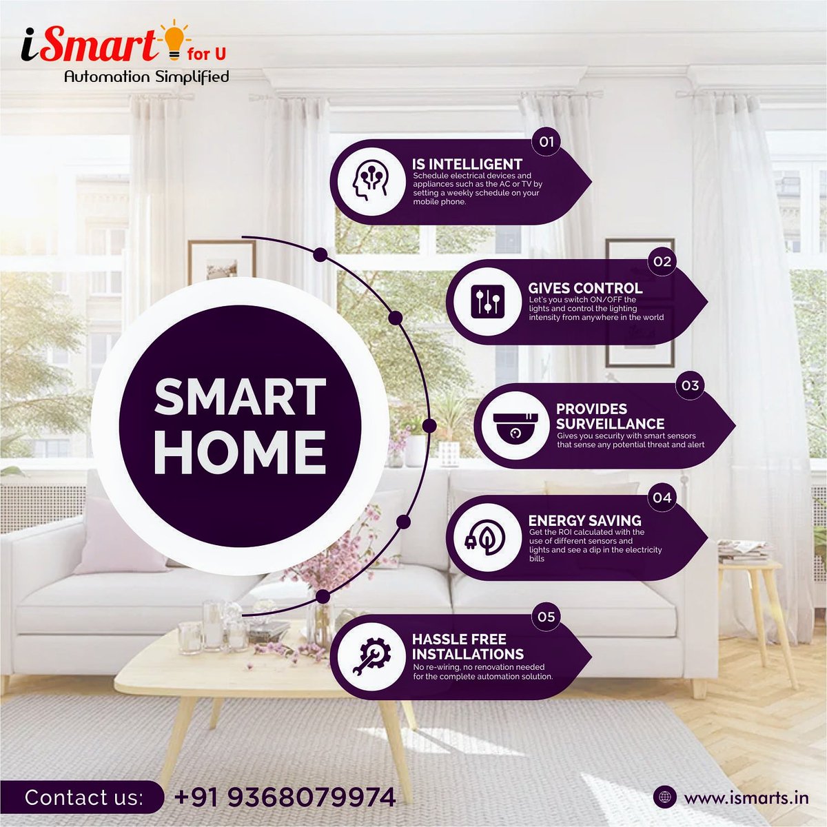 iSmart_for_U's tweet photo. Home interiors with Automation Systems make your life better and give smart controlling options for your home.

🌐https://t.co/msJsf0x3wg
📞9368079974

#iSmartforU #smarthomeinterior #smartinteriors #automatedsolution #smarthomes #InternetOfThings #smarttechnology #noida #delhi https://t.co/yaC6FyxfCF