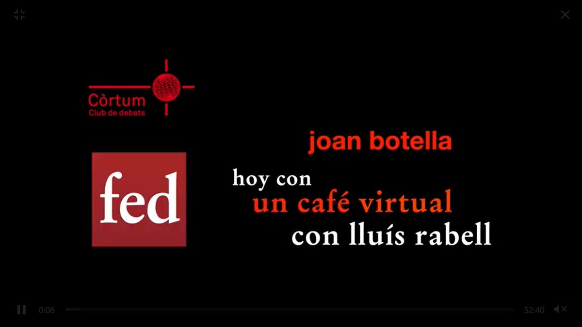 Club Cortum (@cortum_club) on Twitter photo Quieres saber que es el #federalismo❓
👉 <a href="/LluisRabell/">Lluís Rabell</a> y el presidente de <a href="/EsquerraFederal/">Federalistes d’Esquerres</a>, Joan Botella explican en esta charlavirtual.
youtu.be/iBeF8HTlHRE Quieres saber que es el #federalismo❓
👉 <a href="/LluisRabell/">Lluís Rabell</a> y el presidente de <a href="/EsquerraFederal/">Federalistes d’Esquerres</a>, Joan Botella explican en esta charlavirtual.
youtu.be/iBeF8HTlHRE