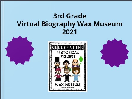 In lieu of Vernon's 3rd Grade Biography Wax Museum, students created a biography research book using Book Creator, a new, fun, and exciting tool! See example: read.bookcreator.com/aHeeL4MYdXb0a8…