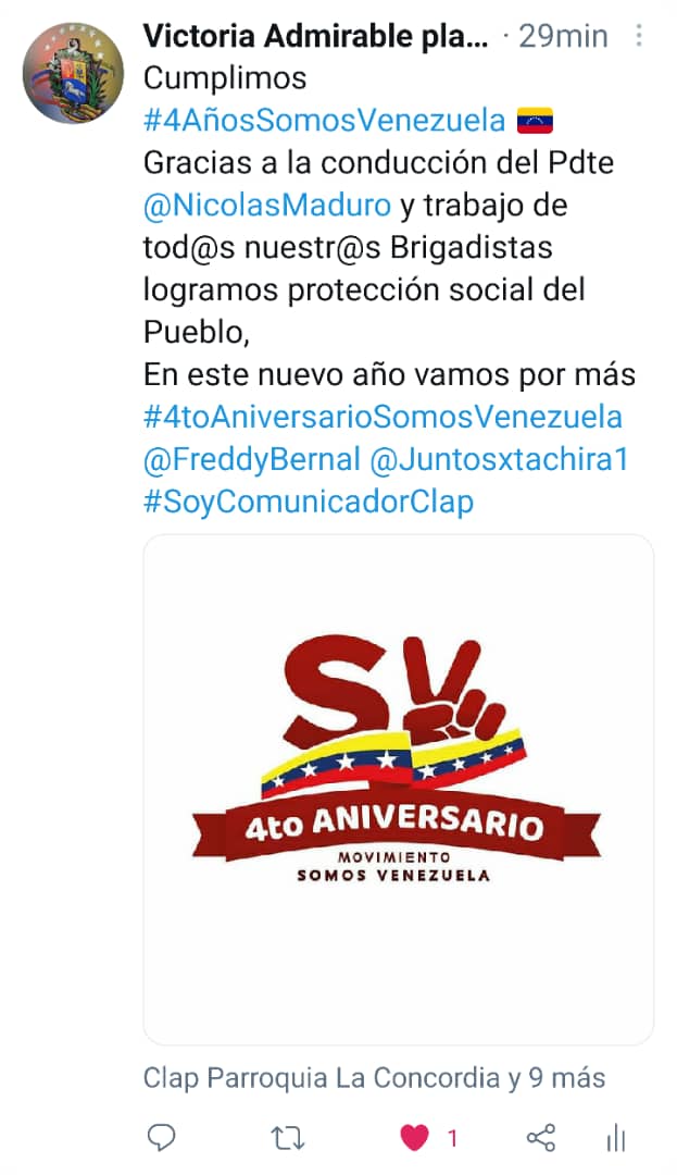 ClapTulio's tweet photo. #Comunicador Clap Manuelita Saez https://t.co/J3b5NdYtWI