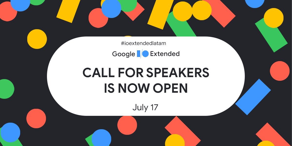GDGPanama's tweet image. ¡Abrimos Call For Paper para ponentes en el Google I/O Extended Latam! 
👉 Ingresa aquí : bit.ly/io-extended-cfp
🗓️ Cierre C4P :  17 de Junio ¡A participar!
#ioextendedlatam #GoogleIO