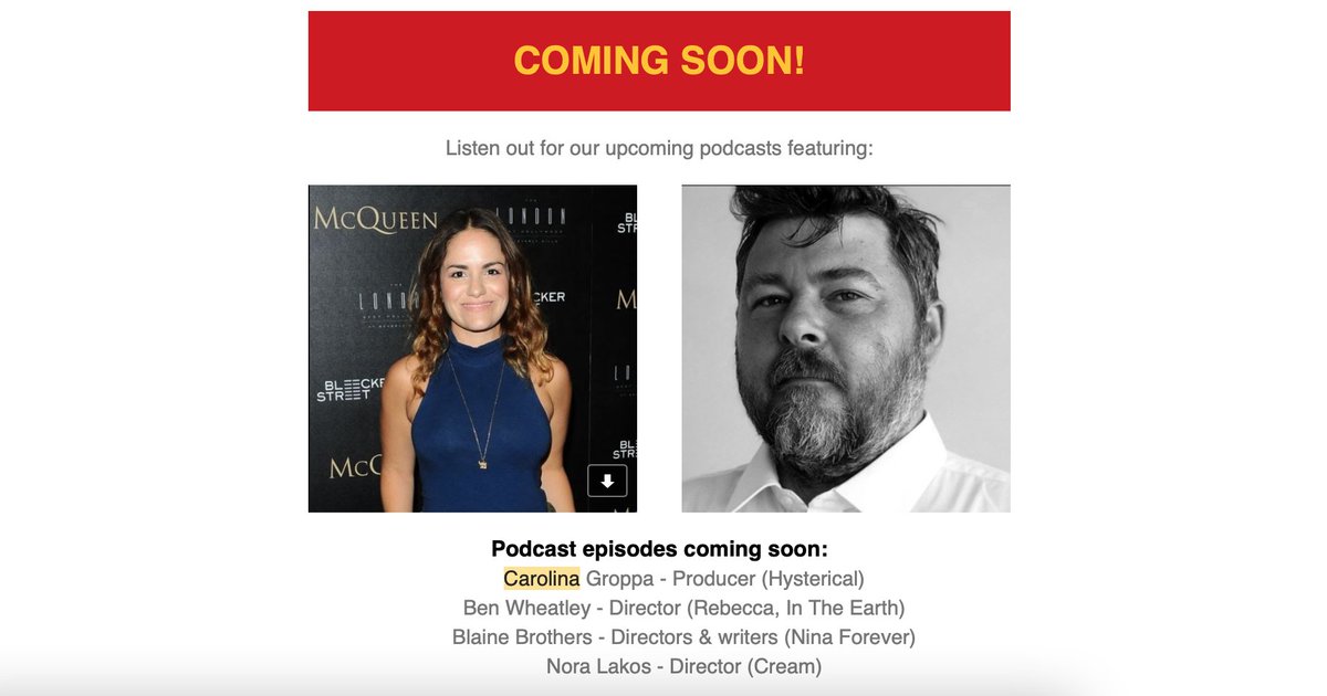 Coming soon... on <a href="/filmmakerspod/">The Filmmakers’ Podcast</a>! Will let you know when it's live.