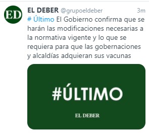 LuisFerCamachoV's tweet photo. El miércoles presentamos un Proyecto de Ley que faculte a Gobernaciones y Municipios la compra de vacunas en el exterior. Celebramos que las autoridades nacionales se hayan sensibilizado ante esta necesidad y modifiquen las normas que hasta hoy nos impiden importar vacunas. https://t.co/l0PXIbxXCD