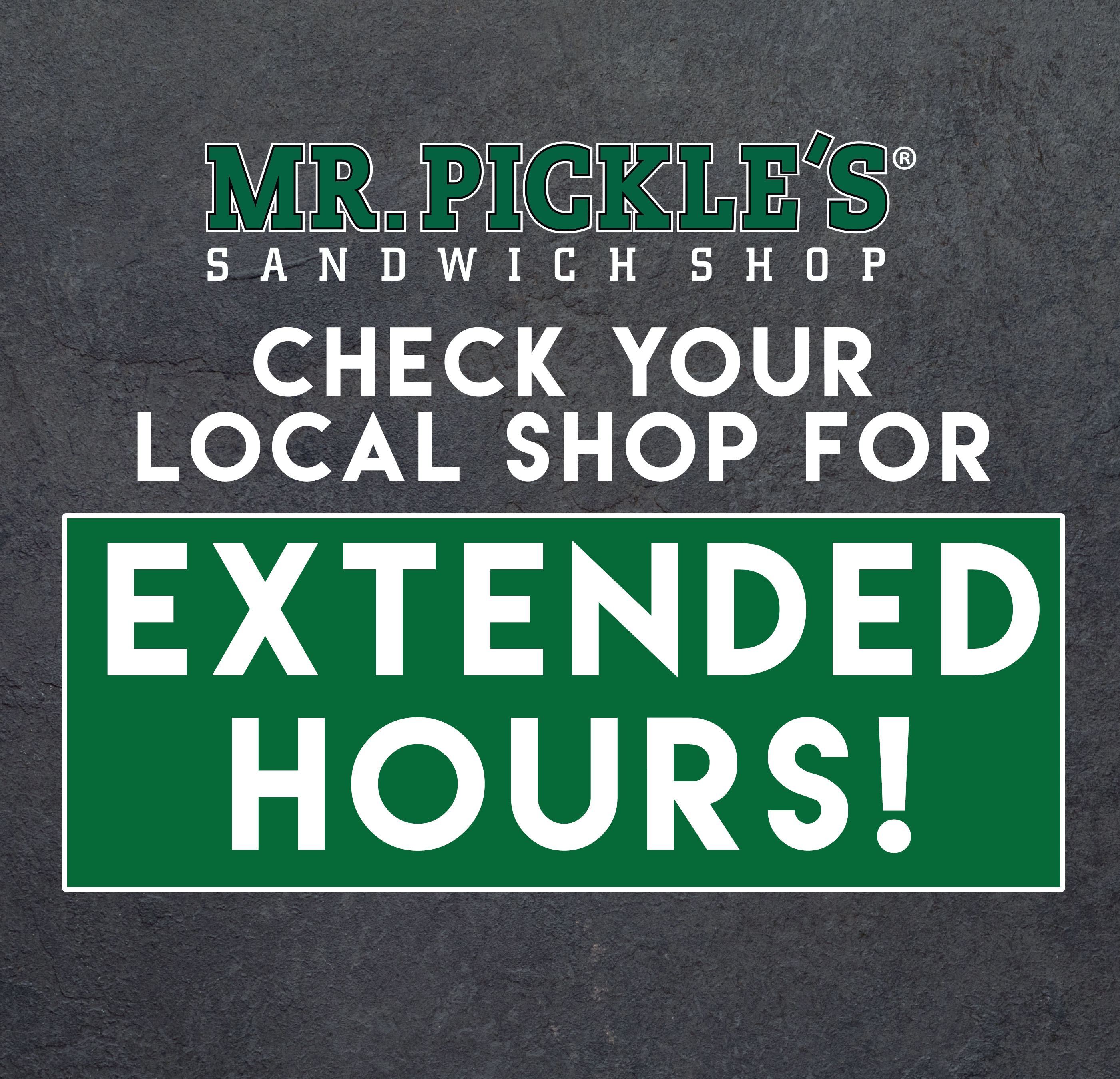 Mr. Pickle's Sandwich Shop  We are a premier full service