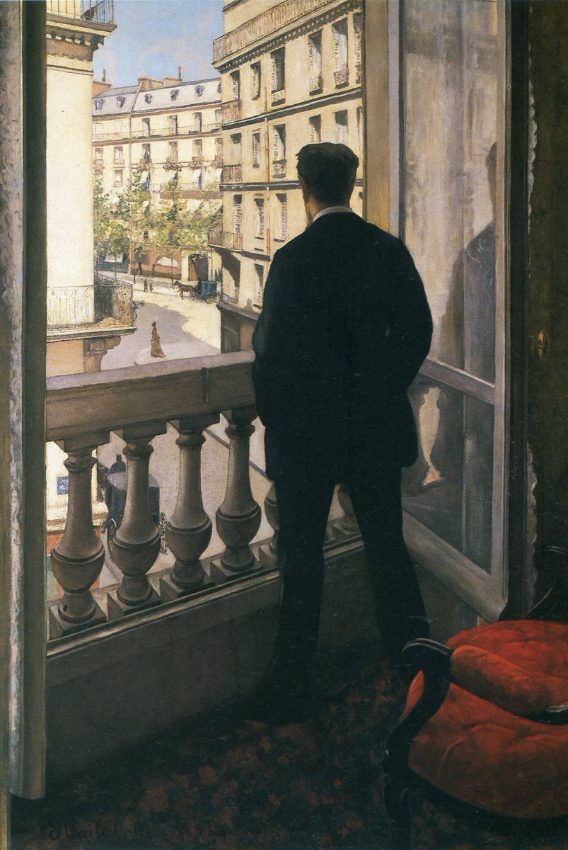 art_caillebotte's tweet image. Man at the Window, 1875 #caillebotte #gustavecaillebotte
