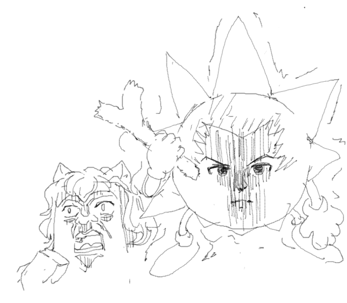 絵チャで描いた首領パッチ+ゴンさん=ゴンパッチ! 