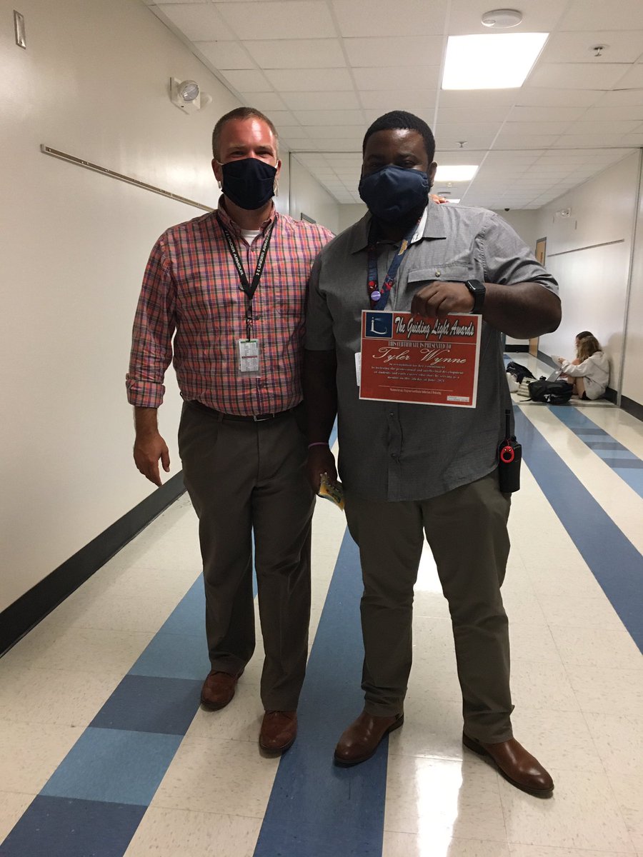 Congratulations to Tyler Wynn <a href="/MoultrieMiddle/">Moultrie Middle</a> for receiving the Guiding Light Award from OTE for going above and beyond for his students. Mr. Wynne exhibited excellence in instruction, environment, and process. <a href="/CCSDConnects/">CCSDConnects</a>