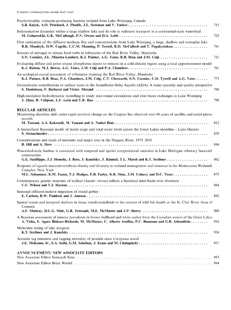 Now online! Journal of #GreatLakes Research 47(3) features section on #LakeWinnipeg edited by <a href="/EvaEnders/">Eva Enders</a> <a href="/ram_yerubandi/">Ram Yerubandi</a> Bob Brua <a href="/saskradio/">Geoff Koehler</a> <a href="/McKayGLIER/">Robert Michael McKay</a> #JGLR #GreatLakesSci bit.ly/jglr473