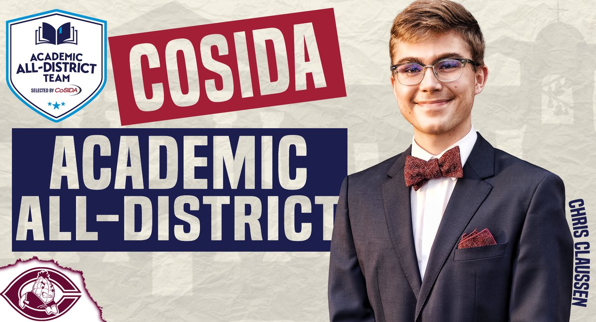 CORNGRATS to Cobber football kicker Chris Claussen was was named to the CoSIDA Academic All-District 1st Team. Claussen, who graduated in May, had a 3.92 GPA while majoring in Accounting and Finance. 

Release: bit.ly/3xdp8Y6