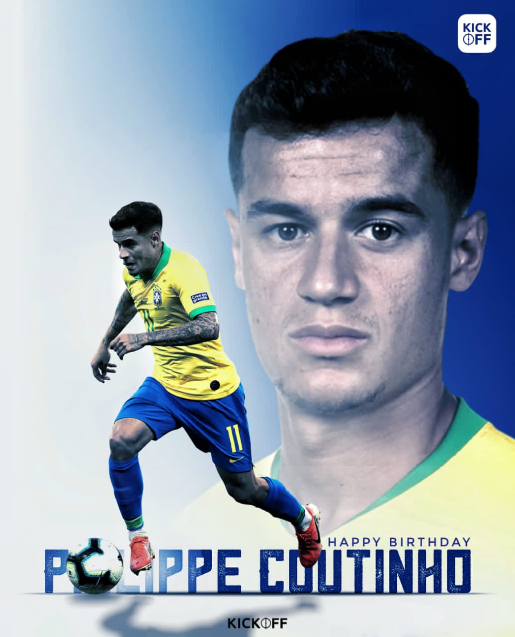 Happy Birthday to Barcelona\s Brazilian Wizard,  Philippe Coutinho !  . 
. 
©KICKOFF 