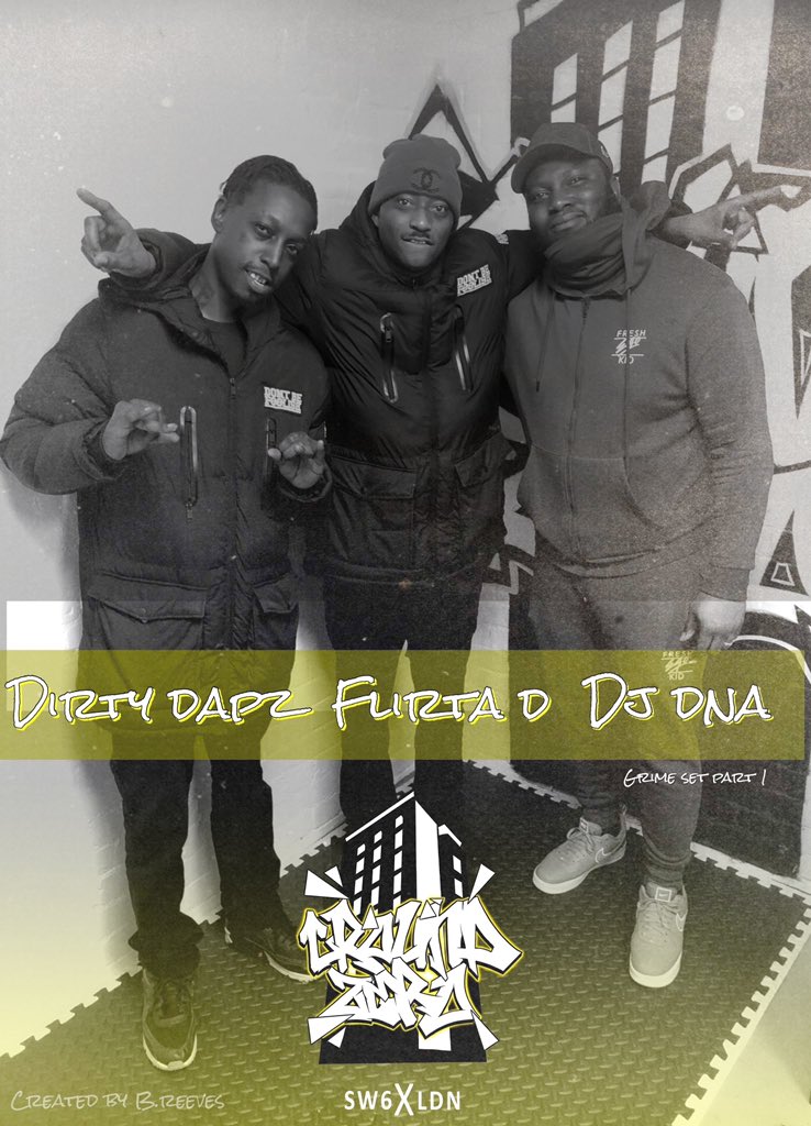 SW6XLDN's tweet image. ⬛️⬜️🟨🔊FIRST EPISODE ⬛️⬜️🟨

@Flirta_D x @DIRTYDAPZ x @DJ_DNAUK @DJ_DNA GRIME SET! out this Sunday!! 
Subscribe to the channel (link in bio)

📸: @sw6xldn 

#sw6xldn #grime #flirtad #ukrap #140grimestreet #140grime #dirtydapz #djdna #pitchsundays