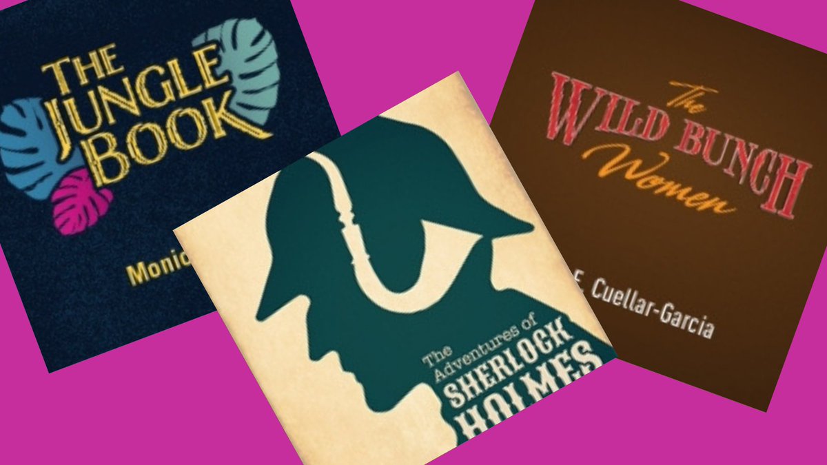 playscripts's tweet image. Happy #FreeReadFriday! 🎉 

THE WILD BUNCH WOMEN: A MEMORY PLAY by Nelly E. Cuellar-Garcia | Drama | 15 F, 2 M

THE ADVENTURES OF SHERLOCK HOLMES adapted by Jon Jory | Mystery | 4 f, 6 m

THE JUNGLE BOOK adapted by Monica Flory | Adventure Comedy / Drama | 5 f, 4 m, 10 any