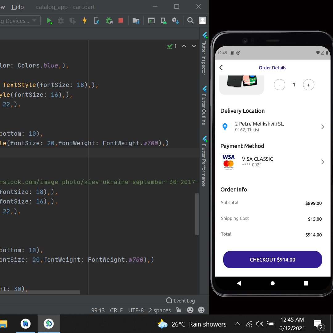 Almost finishing up my Shopify app, worked on the Order Details page today🤑, a few tweeks still need to be made🪛. #Day23 #GoogleIO2021 #Flutter #Dart #FlutterDevelopment #FrontEndDevelopment #100DaysOfCode #100daysofcodechallenge #scaler100DoC #scalerLearning @scaler_official