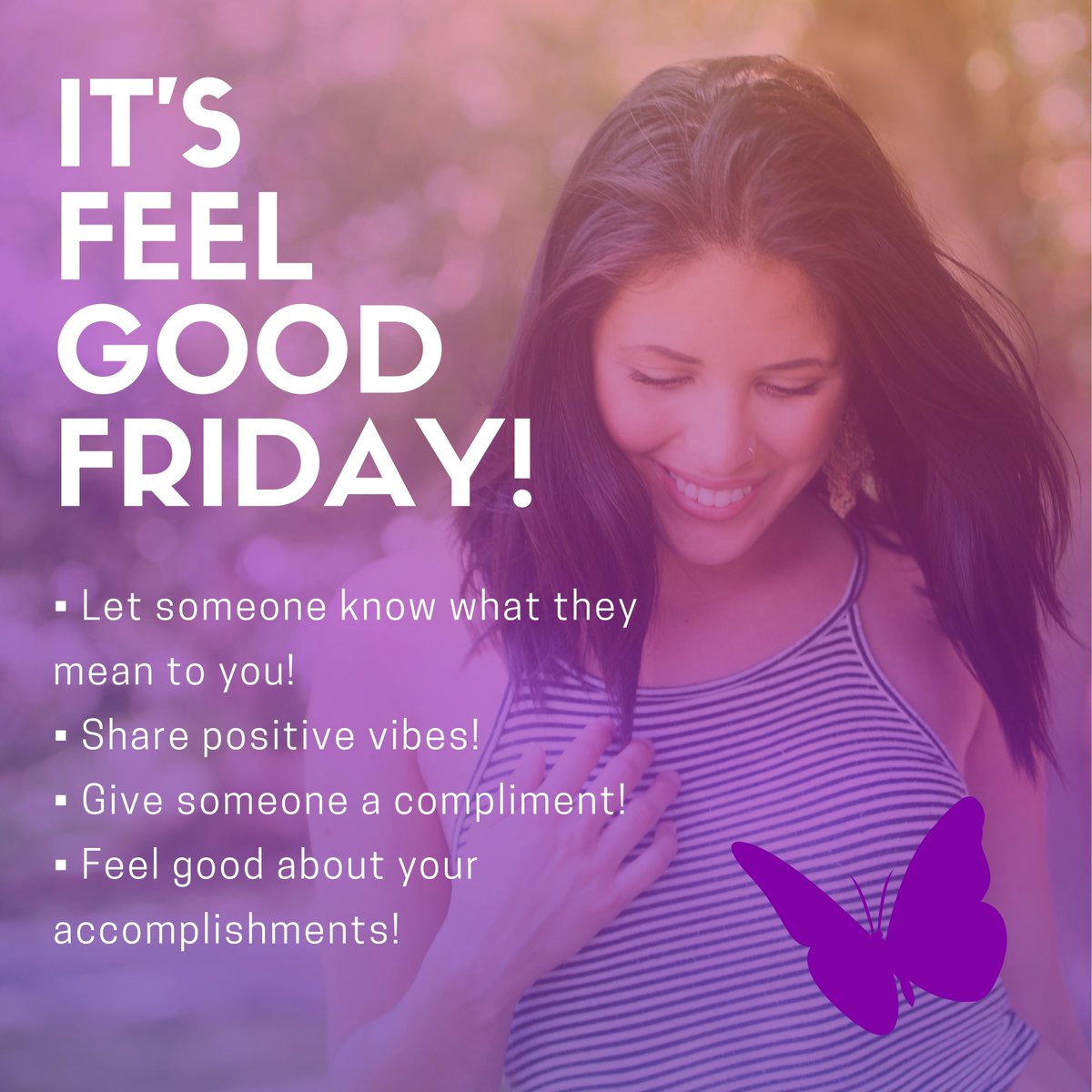 It's Feel Good Friday! Let's all lift each other up! #ophelaprojectcv #teengirl #organization #doante