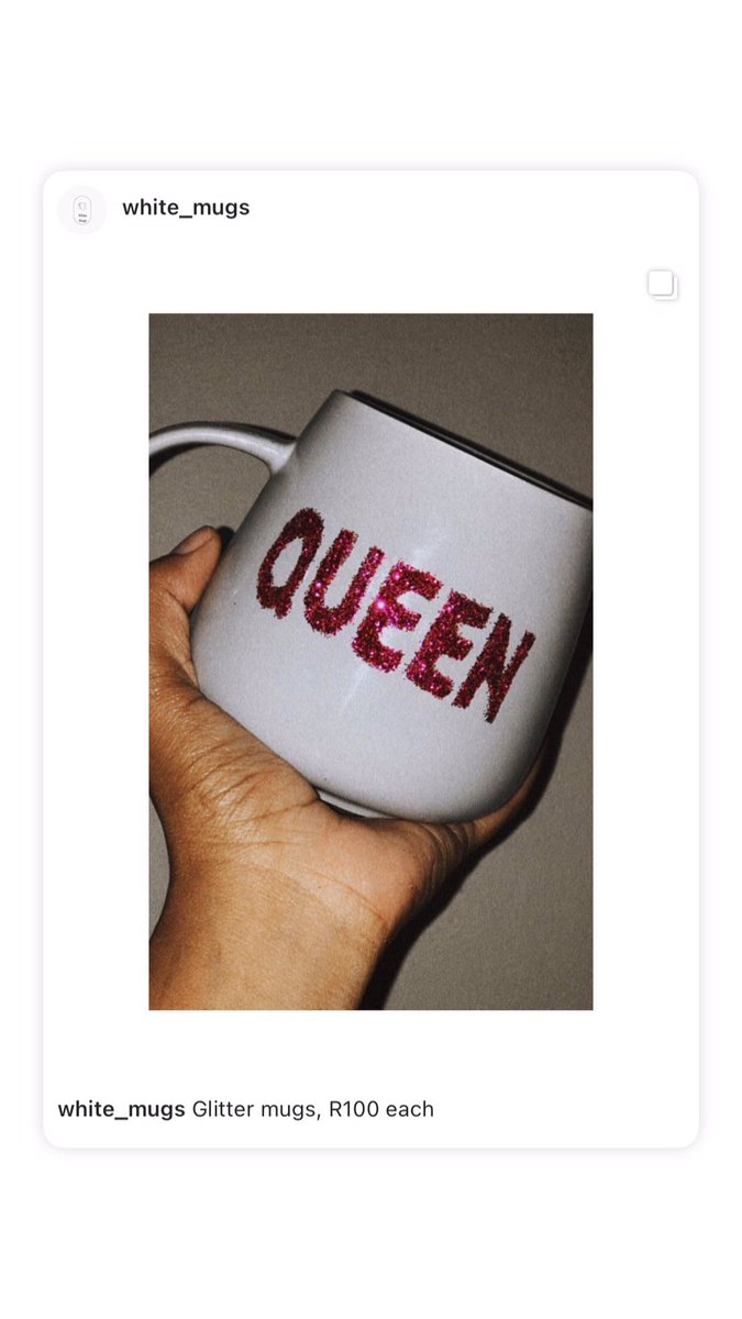 MugsWhite's tweet image. Yes we want to ‘ Congratulate Queen ‘ too 

Personalized Glitter Mugs for R100

+ free gift wrap 

WhatsApp 0676102583 or wa.me/+27676102583

Follow instagram.com/white_mugs/ for more