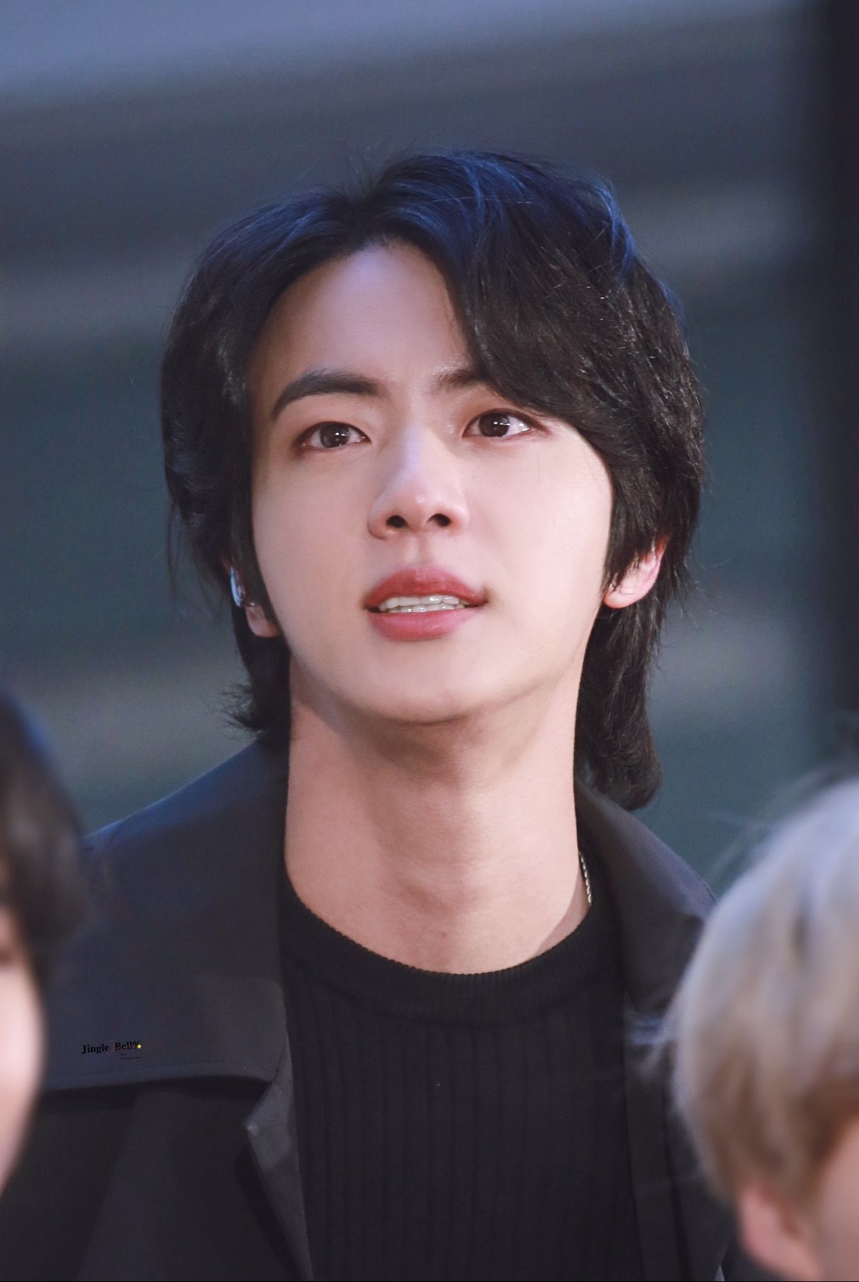 All for Jin on X: [#JinUpdate] KMedia said BTS Jin showed his forehead  & looked like a 'Disney Prince'. Even tho he prefers hairstyles w/  bangs, this time he showed his forehead