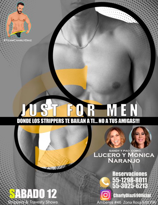 2 pic. Foro Amberes 46 Zona Rosa, CDMX. 9pm
.
Donde los strippers te bailan a ti... No a tus amigas!