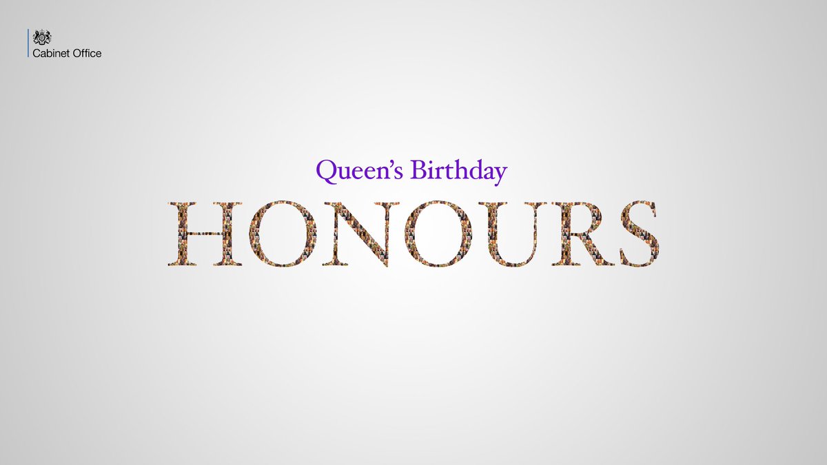 Graphic reads: Queen's Birthday Honours