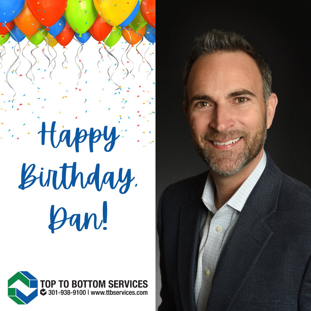 TopToBottomServ's tweet image. Happy Birthday to our very own President, Dan! We appreciate your dedication to our team and are lucky to have you as our leader. We hope you have an amazing birthday! 🥳 #happybirthday #ttbservices #homeinspections
