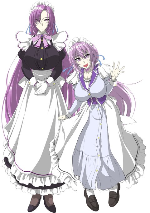 特定のご主人様がいないメイドさんもいつか描きたいなーってことでひとまずキャラだけ 