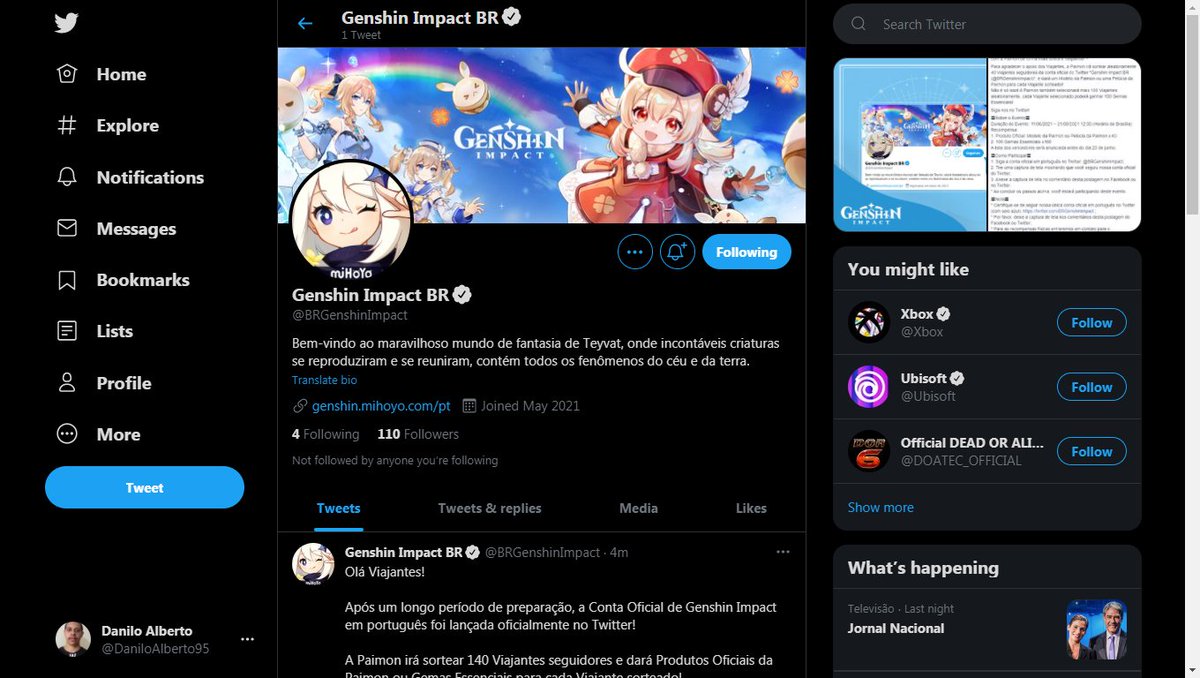 Danilo tweet media