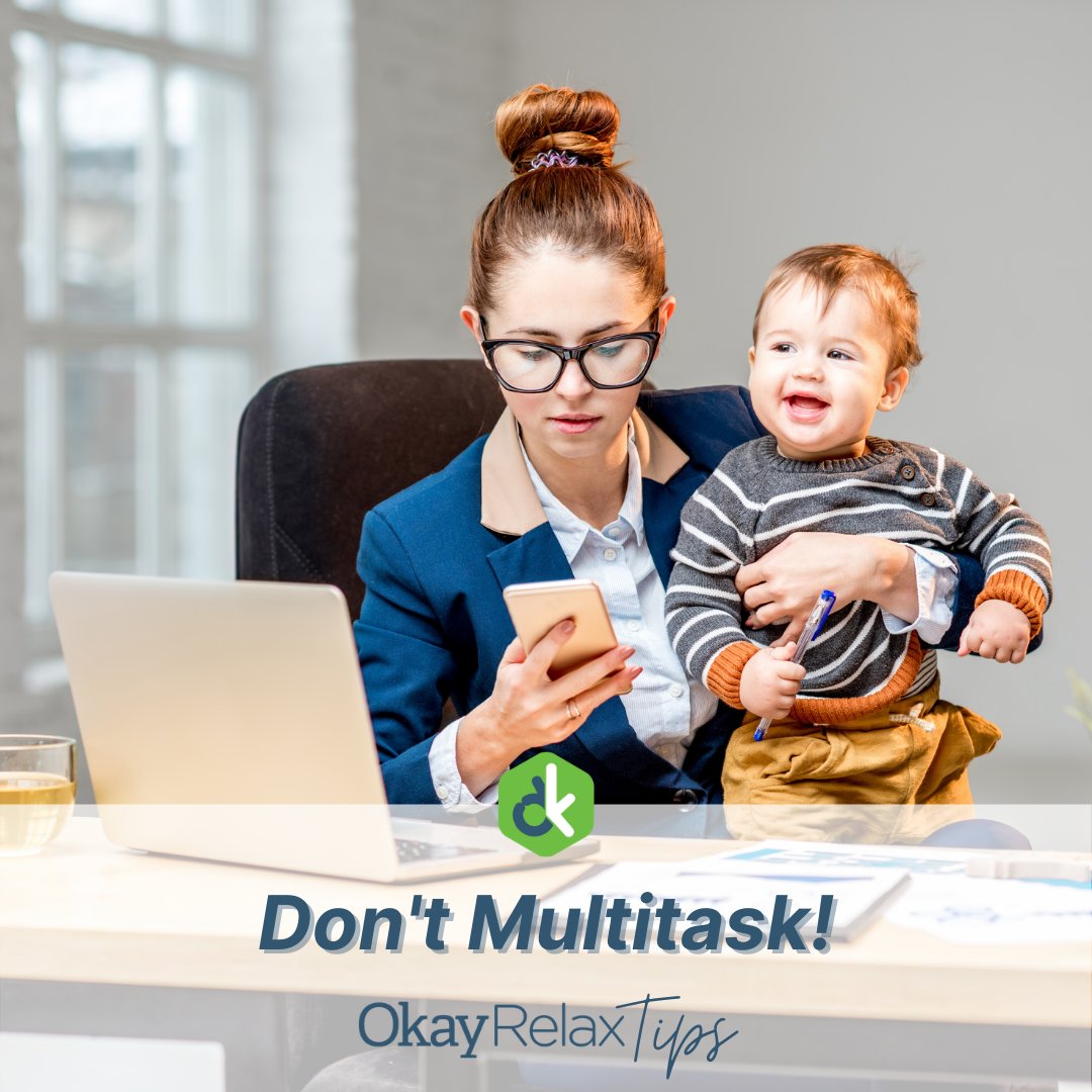 OkayRelaxHQ's tweet photo. Multitasking isn't the best way to get a lot of things done. You'll just end up overworking yourself to the point that you won't get any work done. Instead, try to do things one at a time. Or better yet, hire a #VirtualAssistant to maximize your productivity. #OkayRelaxTips π https://t.co/MsGOKoYHex