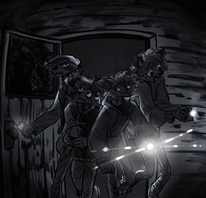 here's all my phasmophobia fanart but with my characters lolol 