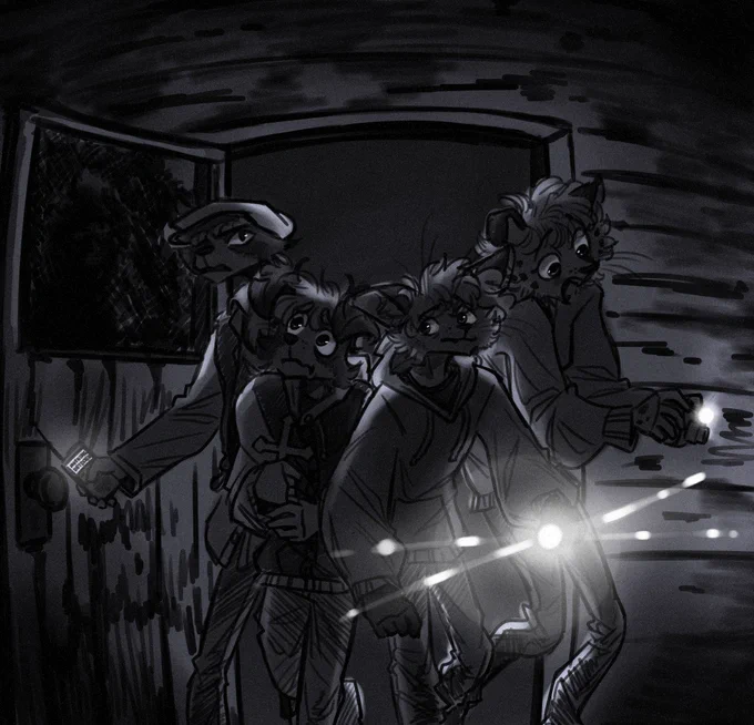here's all my phasmophobia fanart but with my characters lolol 