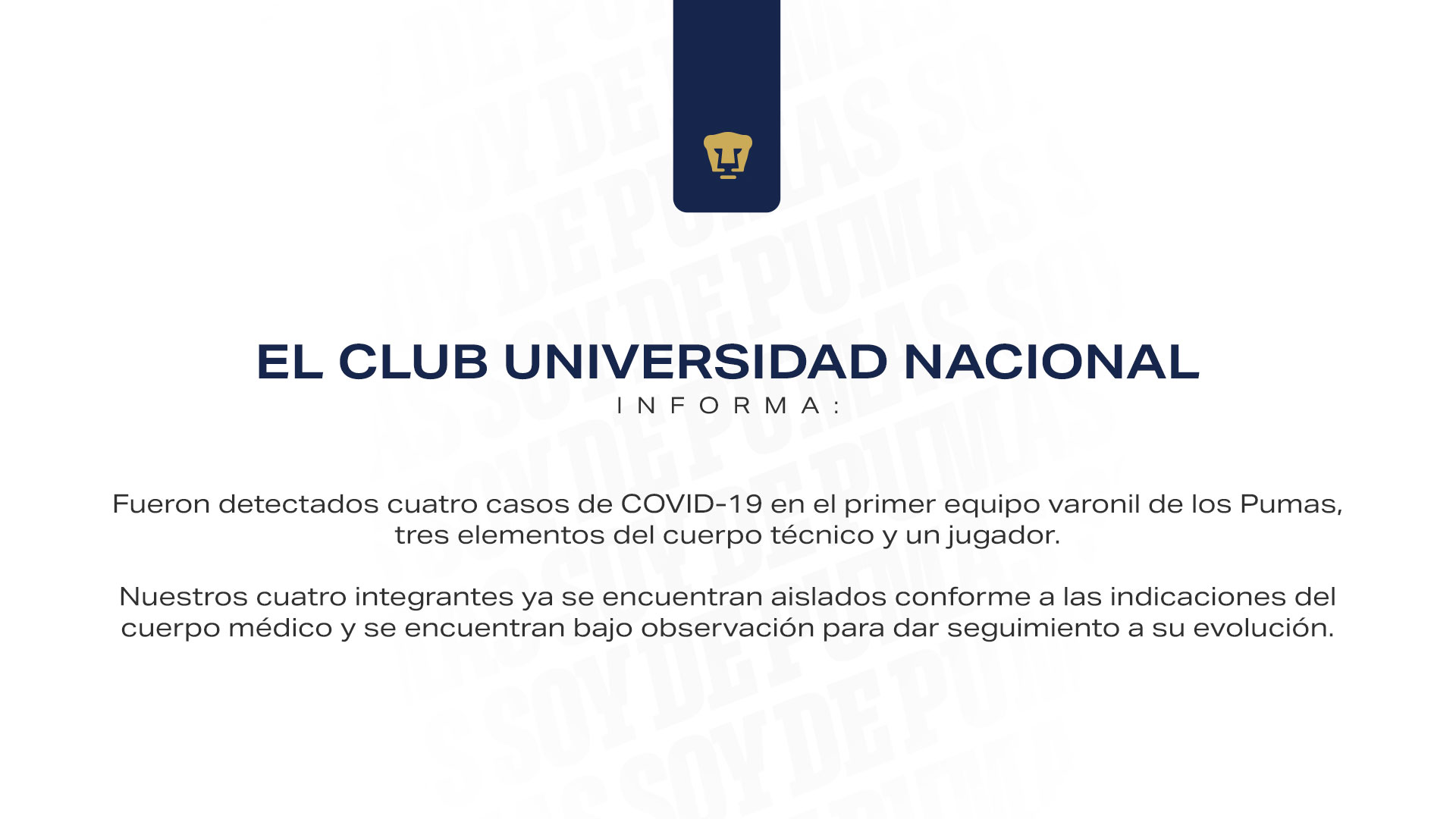 PUMAS on Twitter: "El Club Universidad Nacional informa. 🗒️https://t.co ...