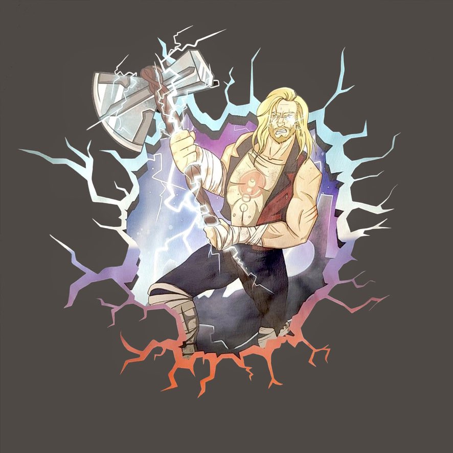 RT @lovethundernews: Thor: Love and Thunder promo art and logo variants from filming wrap gifts! https://t.co/gR3BhAG0yX