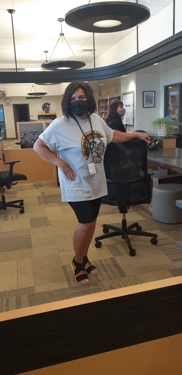 Mrs. DiCicco is ready to conquer the last Friday of this school year in her Spartan Gear!!!🖤💛🖤💛 <a href="/SpartansStuCo/">MHS Student Council</a> <a href="/hilltopspartan/">Montour High School</a>