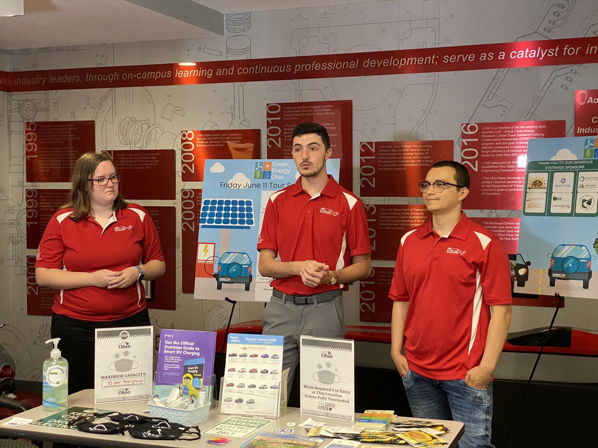 Green Energy Ohio (@greenenergyohio) on Twitter photo Our next EVent of the day is our pit-stop at <a href="/OSUCtrAutoRsrch/">OSUCtrAutoRsrch</a> where we are talking to the <a href="/OSUEcoCAR/">Ohio State + Wilberforce EcoCAR</a> team! We are so happy to hear about what universities are teaching students in the ever-evolving world of electrified vehicles. #EVTour 💚🚙⚡️ Our next EVent of the day is our pit-stop at <a href="/OSUCtrAutoRsrch/">OSUCtrAutoRsrch</a> where we are talking to the <a href="/OSUEcoCAR/">Ohio State + Wilberforce EcoCAR</a> team! We are so happy to hear about what universities are teaching students in the ever-evolving world of electrified vehicles. #EVTour 💚🚙⚡️