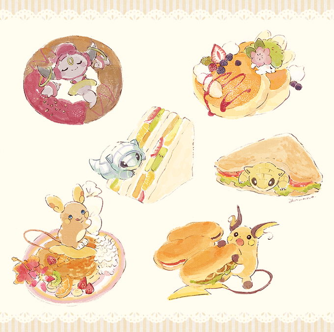 「皿 サンドイッチ」のTwitter画像/イラスト(人気順)