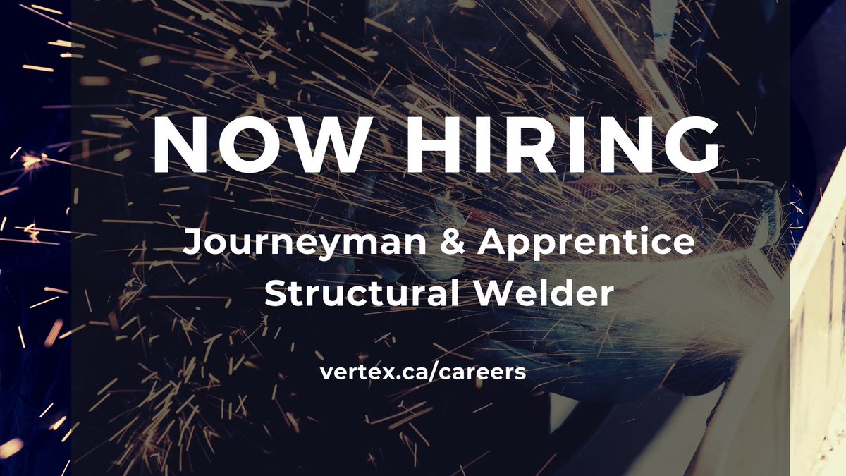 Vertex_Group's tweet image. @Vertex_Group is now hiring a Journeyman &amp;amp; Apprentice #StructuralWelder for our shop facility in Lloydminster, Alberta! Learn more about this exciting opportunity &amp;amp; other available careers at Vertex: vertex.ca/careers #ApplyToday #NowHiring  #ABJobs #VertexResourceGroupJobs
