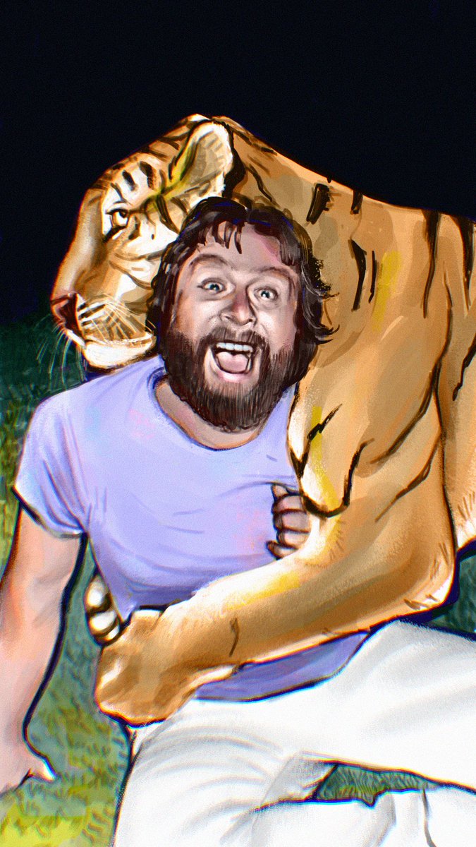 My first time painting a tiger and a <a href="/galifianakisz/">galifianakisz</a> #art #artwork #illustrationartists #tiger