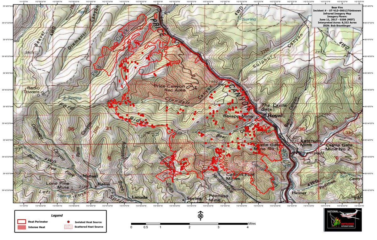 UtahWildfire's tweet image. #BearFire Update: 8,332 acres based on IR flight; 5% contained; NO evacuations ordered. US-6 closed; detour in place. Closure being reevaluated. Follow @UDOTTRAFFIC for updated road info. Type 2 team takes command at 6 p.m. today. #blmgl

Photo credit: Bretten Stowe