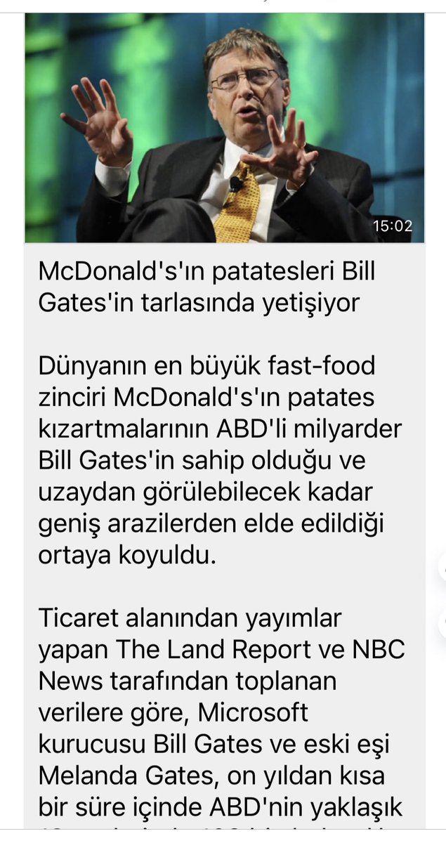 alikemer1858's tweet photo. McDonald’s gibi yerlerde beslenenler AYVAYI YEMİŞ 😀👇
Düşünsenize yendiğin patates 
Bill Gates’in tarlasından geliyor.
Artık ETİNİ ve diğer katkı maddelerini de siz araştırın. 
Ben dostlarımı uyarırım.🤲

#EURO2020 
#CNNdeZafer 
#2021yks 
#AsıZorbalığınaDiren 
#YaSergenYaİstifa https://t.co/KOJoDTeEL2