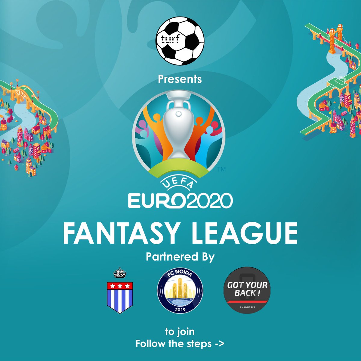 theturffootball's tweet photo. turfFootball is proud to present the latest event, *turfEURO Fantasy Tournament*. This event will take place on the official EURO 2020 app. We have created a fantasy league and all participants will need to join it. https://t.co/rAIblUDlGu