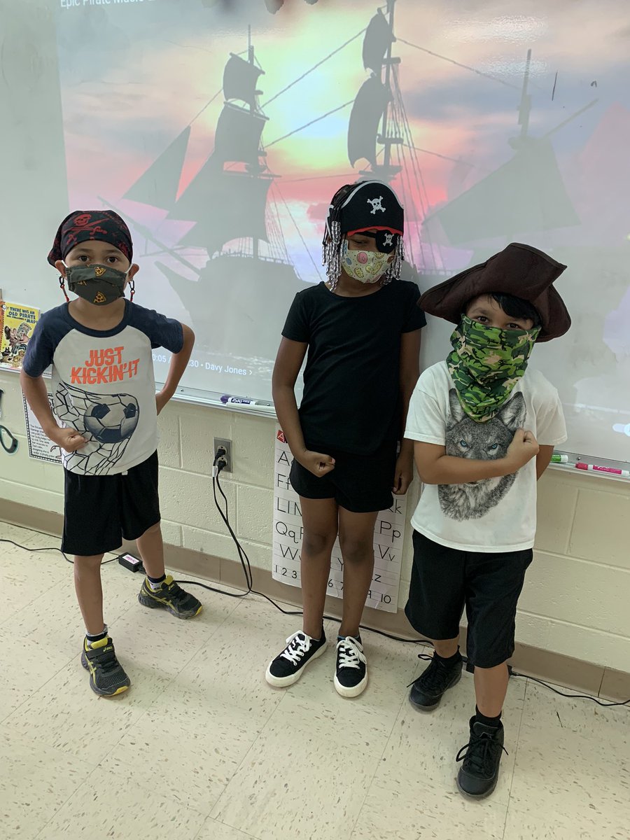 Ahoy, Mateys! Arrrghh!!! Room 11 is not ready to abandon ship just yet…having a blast on our last Friday together! 🏴‍☠️ #funinfirstgrade #oneccps @EESMaher 🏴‍☠️