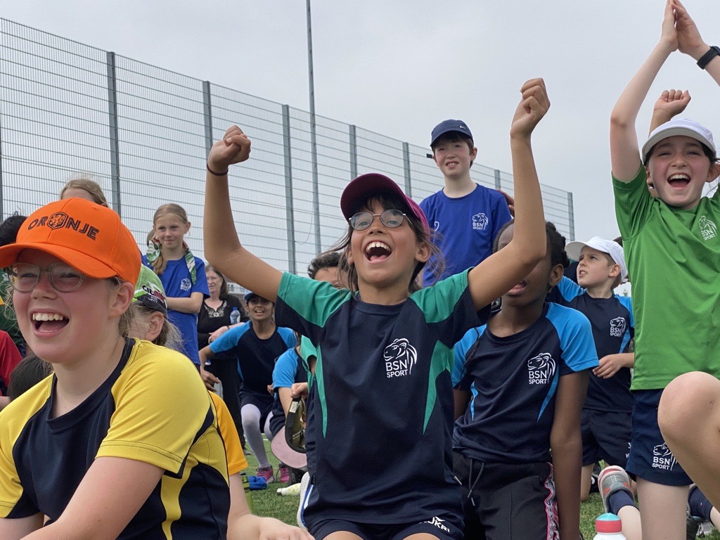 BSNetherlands's tweet photo. Smiles all around during @BSNJSL Sports Day! Our Head of PE at Leidschenveen told the students that today was about the following Character Profiles: Courage (taking part, even if it feels scary) & Perseverance (not giving up, even when things seem difficult). Well done! #GoBSN๐ https://t.co/hlQ4XhRxEC