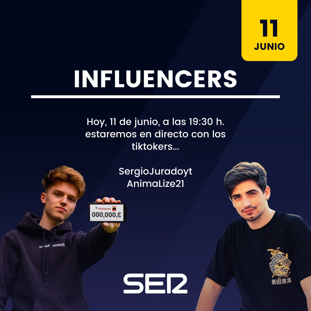 🟣INFLUENCERS| Hoy a las 19:30 h. estaremos en directo con <a href="/animalize21/">animaLize21</a> y <a href="/SergioJuradoYT/">Sergio Jurado</a> en nuestro canal de <a href="/TwitchES/">Twitch ES</a>