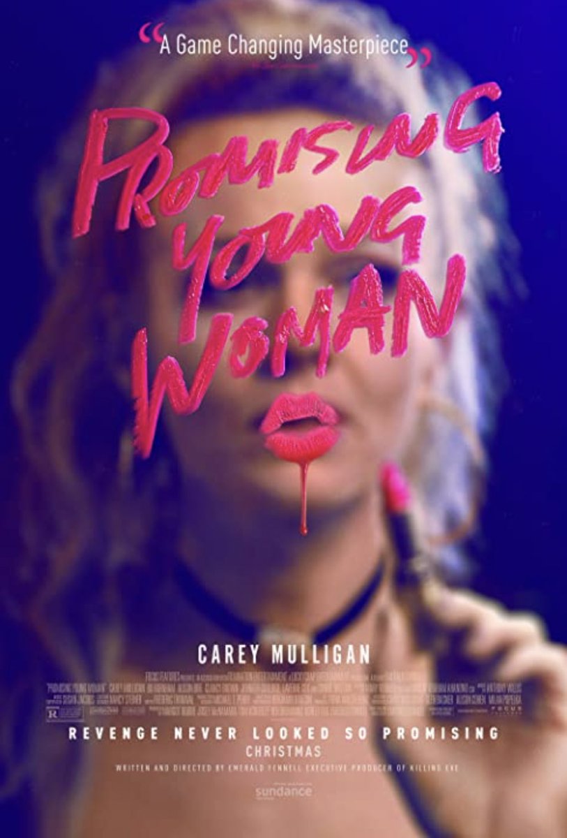 #WatchingNow :
Promising Young Woman 2020
Rated:7.5 IMDB
Crime - Drama
Quote:
Can you guess what every woman's worst nightmare is?
Awards :
Won 1 Oscar
108 wins & 169 nominations total https://t.co/OCUSCtUESW