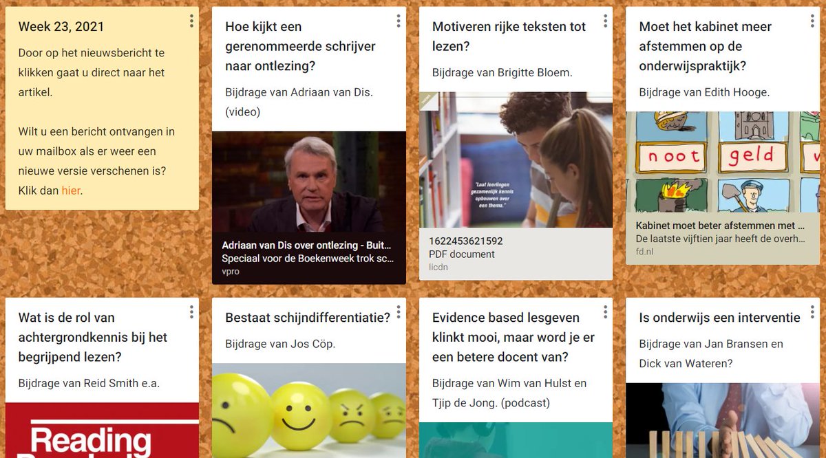De Leertijd.nl Nieuwsselectie week 23 2021 is verschenen. Wederom met een groot aantal artikelen over onderwijskwaliteit die je niet gemist mag hebben. padlet.com/joscop/nieuwse…. #leertijd.