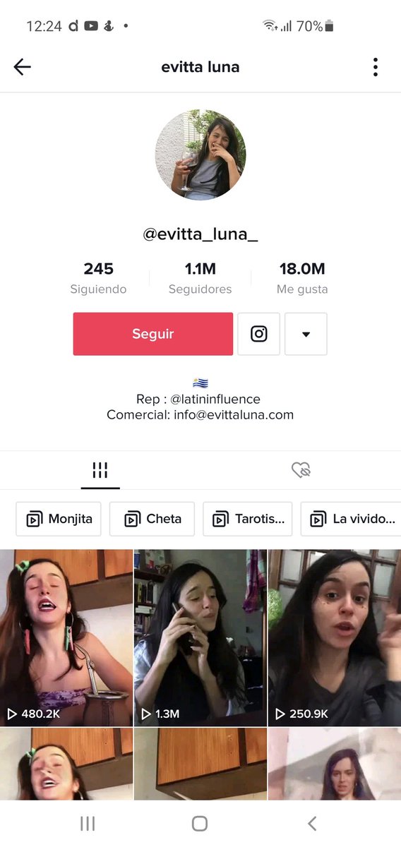 Tiene 22 años y con un genial sentido del humor,  tiene más de 1 millón de seguidores en Tik Tok y más de 150 mil en Instagran   Hoy conocemos en <a href="/InformaCarve850/">Informativo Carve</a> a Evitta Luna, una exitosa " tiktoker" uruguaya que derrocha talento y ayuda a sobrellevar la pandemia.