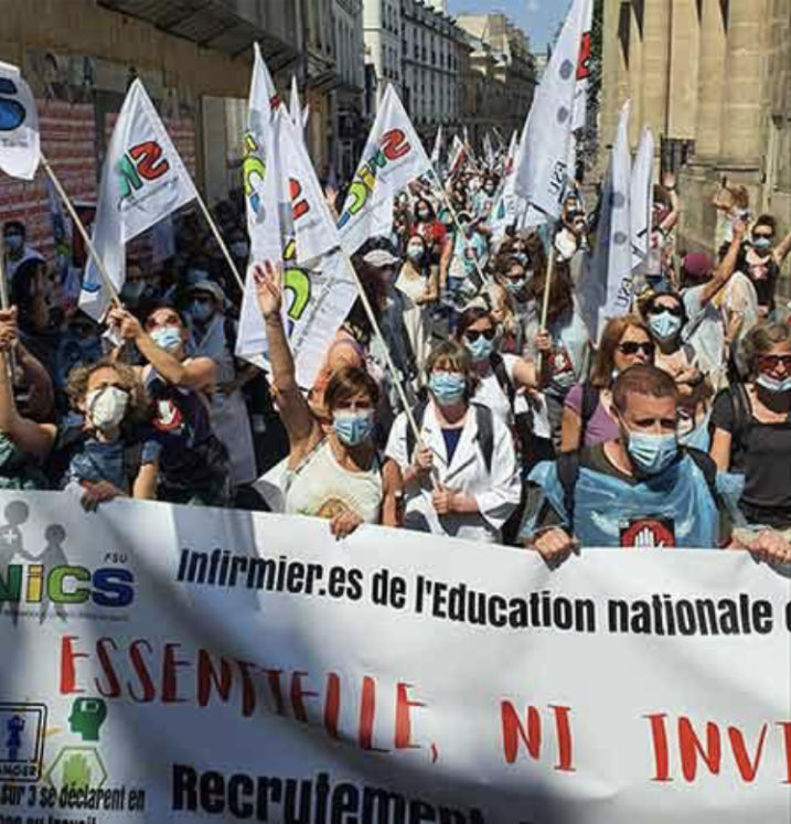 A la recherche des annonces perdues ! Le ministre de l’éducation nationale reste sourd aux revendications des infirmières de l’EN,plus de 700 infirmières étaient dans la rue ! ⁦<a href="/education_gouv/">Ministère Éducation nationale</a>⁩ ⁦<a href="/Fcpe/">Fernando Pereira</a> ⁦@UNLnational⁩ ⁦<a href="/AssembleeNat/">Assemblée nationale</a>⁩ ⁦<a href="/Senat/">Sénat</a>⁩