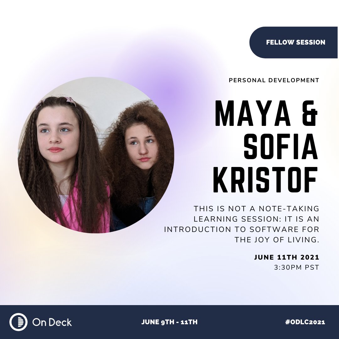 *Screen time bad* is 🚨🄵🄰🄺🄴 🄽🄴🅆🅂🚨

Me &amp;siblings use tech to live The Good Life™️

At <a href="/beondeck/">On Deck now ODF</a> learning conference /today we talk abt how we use <a href="/RoamResearch/">Roam Research</a> to
- set goals that excite us
- form work habits that keep us upwind
- plan the days *we* want
[[Spark joy ftw]]