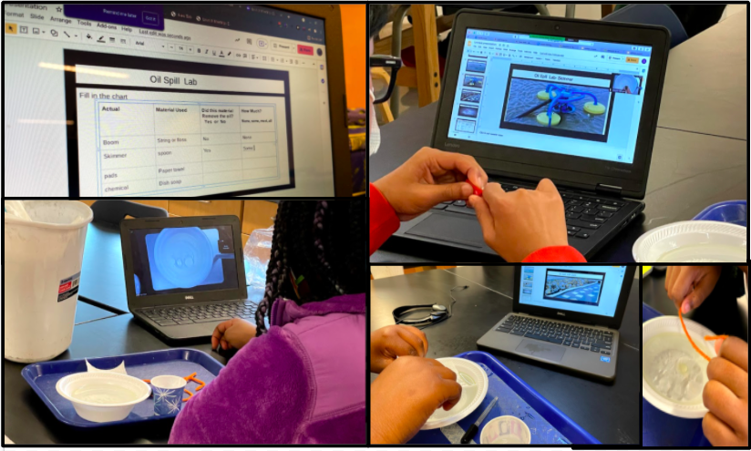 GWES_PGCPS's tweet photo. #GWESProud Mrs. Wright's 4th grade Science class completed a culminating #HandsOn #RealWorldProblem discussing the effects of oil spills on marine animals and clean up efforts in our oceans. @PGCPSTAG @HolidaySusan @PgcpsScience @PGCPSCurriculum #PGCPSProud https://t.co/u2wQ26RRxy